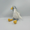 Doudou canard blanc rayé bleu HAPPY HORSE