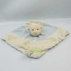 Doudou plat singe bleu blanc palmier vert JOLLYBABY