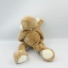Doudou singe écru beige hochet lapin AJENA