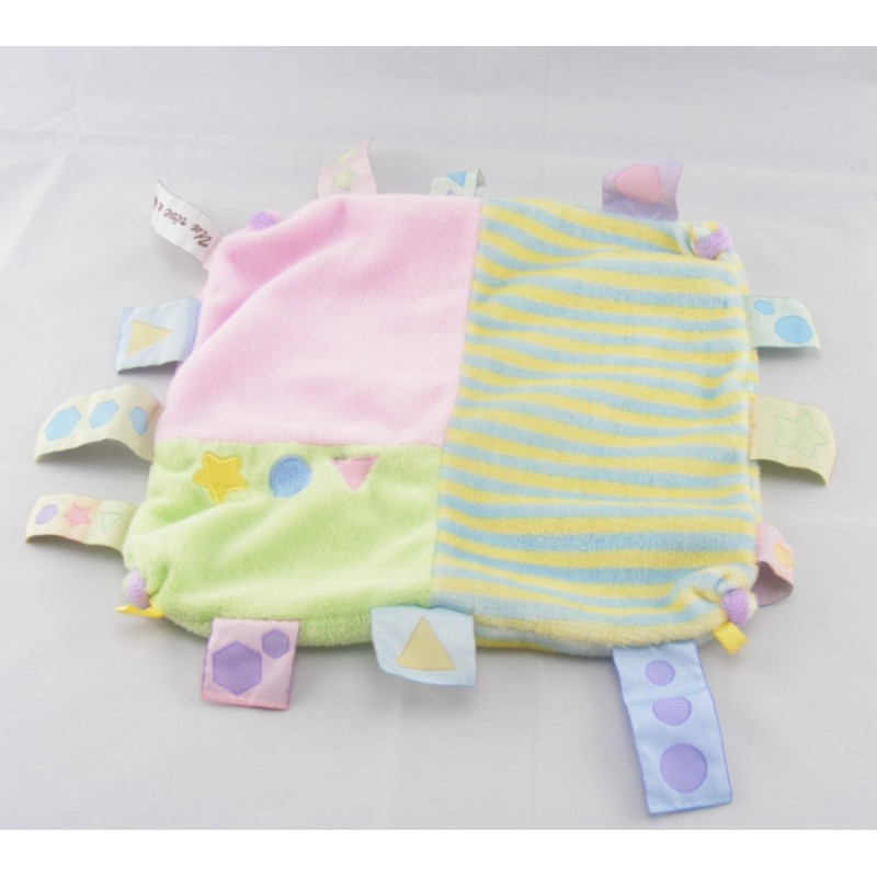 Doudou plat patchwork doudamour étiquettes CMP