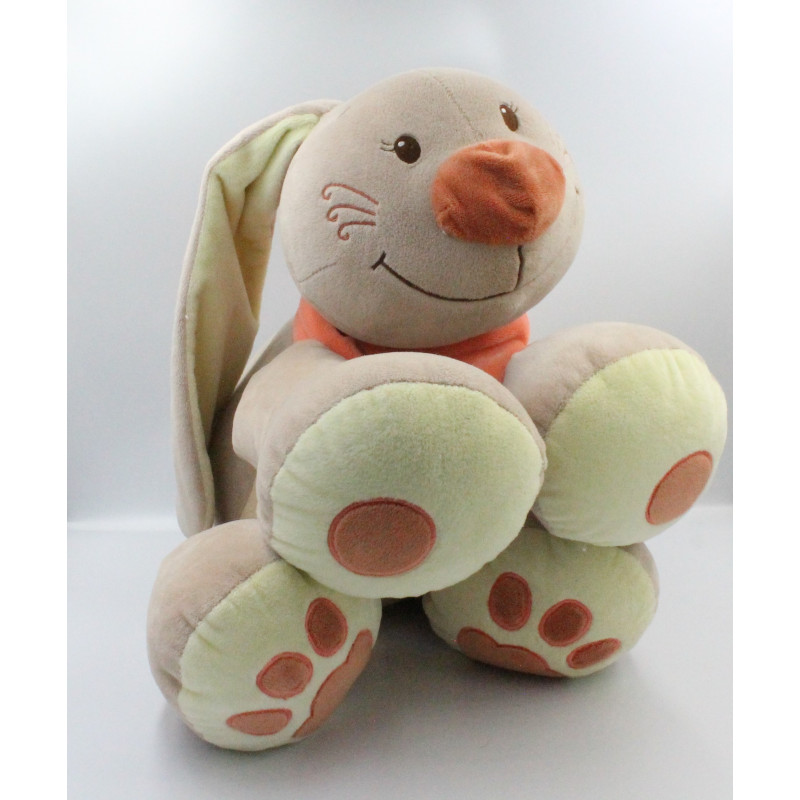 Grand géant Doudou lapin beige Pol et Jade NATTOU