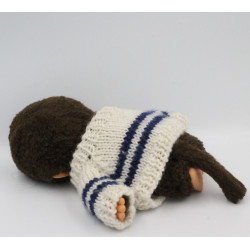 Peluche Singe Kiki pull en laine NOUNOURS AJENA