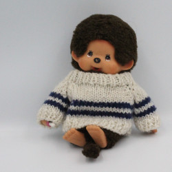 Peluche Singe Kiki pull en laine NOUNOURS AJENA