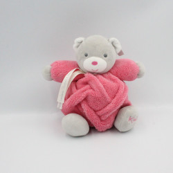 Doudou ours plume rose gris KALOO