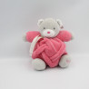 Doudou ours plume rose gris KALOO