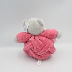 Doudou ours plume rose gris KALOO