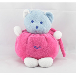 Doudou ours  boule rose fushia Musti de MUSTELA 