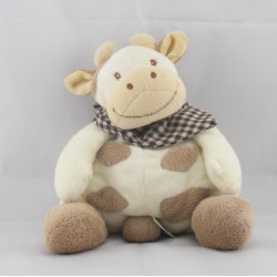 Doudou musical vache daisy blanche tachetée JOLLYBABY