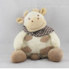 Doudou musical vache daisy blanche tachetée JOLLYBABY