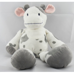 Doudou Vache blanche taches marron Nicotoy