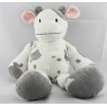 Doudou Vache blanche taches marron Nicotoy