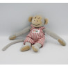 Petit Doudou singe gris Popi salopette BAYARD PRESSE