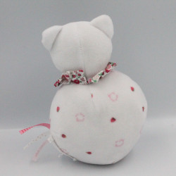 Doudou boule chat blanc rose premier Major SERGENT MAJOR