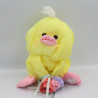 Peluche Puffalump poussin canard jaune fleurs FISHER PRICE 1988