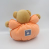 Doudou ours orange violet fleur Créations Tendres et douces KALOO