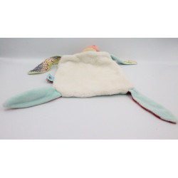 Doudou plat ours bleu rouge blanc vert étoile Bliss KALOO