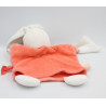 Doudou marionnette lapin orange blanc mouchoir Imagine KALOO