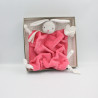 Doudou plat lapin plume gris rose framboise Lapinou KALOO NEUF