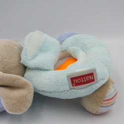 Doudou veilleuse chien beige bleu NATTOU