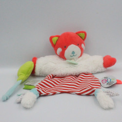Doudou et compagnie plat renard rouge blanc vert Tatoo