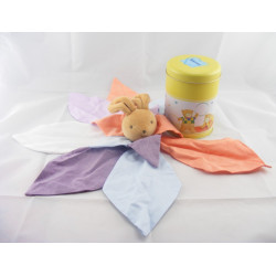 Doudou plat lapin fleur pétale Calice TAKINOU