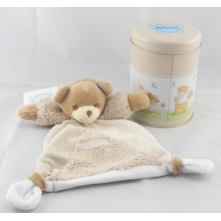 Doudou plat beige écru ours TAKINOU