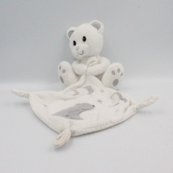 Doudou ours blanc gris mouchoir étoiles lune SIMBA TOYS
