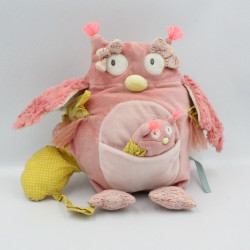 Doudou chouette rose Mademoiselle et Ribambelle MOULIN ROTY