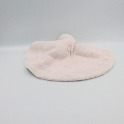 Doudou plat rond lapin rose mauve fleurs Lilirose KALOO