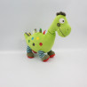 Doudou dinosaure vert bleu rouge NICOTOY