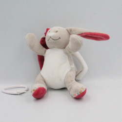 Doudou musical lapin rose beige blanc Anna et Pili NOUKIE'S