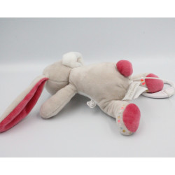 Doudou musical lapin rose beige blanc Anna et Pili NOUKIE'S