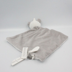 Doudou plat souris blanche grise premier Major SERGENT MAJOR