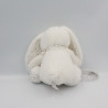 Doudou lapin blanc gris pois hochet balle POMMETTE