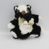 Doudou plat marionnette putois moufette noir blanc abeille HISTOIRE D'OURS