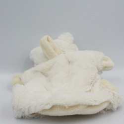 Doudou plat marionnette ours blanc beige pingouin HISTOIRE D'OURS