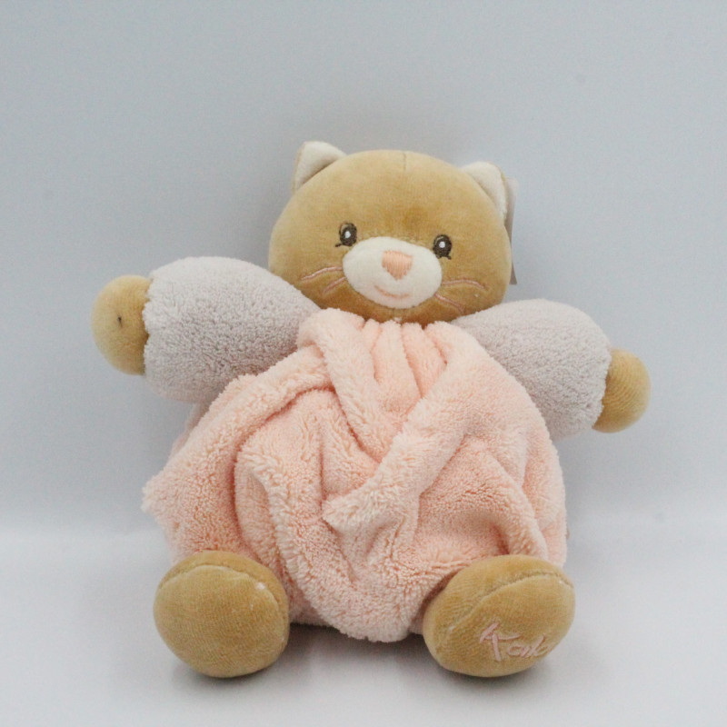 Doudou chat Plume orange pêche KALOO