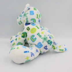 Peluche chat tigre blanc vert bleu chiffres étoiles ANNA CLUB PLUSH