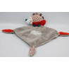 Doudou plat hérisson rouge gris bleu Little dreams PREMAMAN