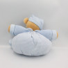 Doudou patapouf ours bleu rayé laine enfants KALOO 30 cm