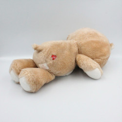 Ancienne Peluche Bisounours orange coeur Grosbisous CARE BEARS 1983