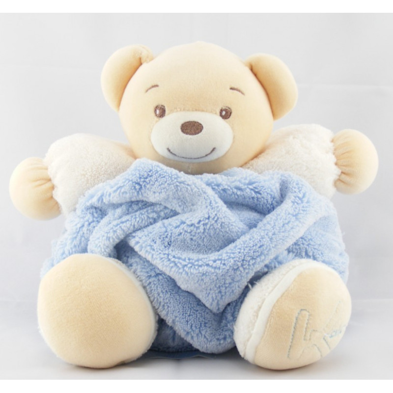 Doudou ours plume bleu blanc KALOO 1998