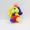 Peluche chien fluo vert violet jaune rouge ELUZ