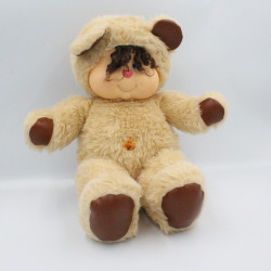 Ancienne Peluche ours beige marron Nombrilou AJENA