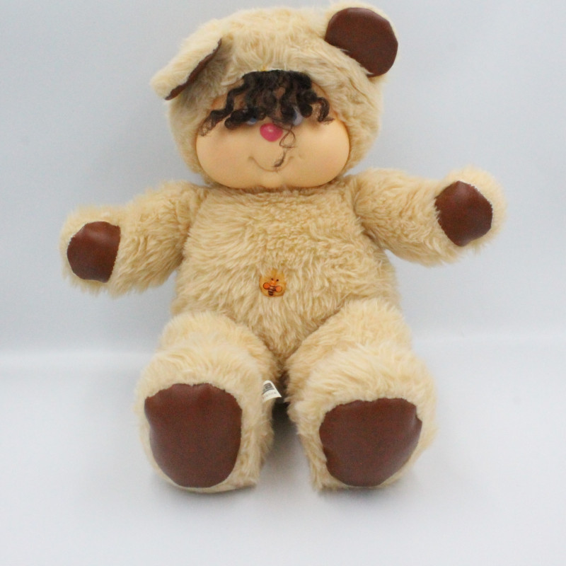 Ancienne Peluche ours beige marron Nombrilou AJENA