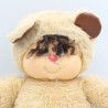 Ancienne Peluche ours beige marron Nombrilou AJENA