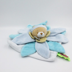 Doudou et compagnie collector ours plat fleur pétale bleu TATOO
