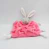 Doudou plat lapin plume rose framboise Lapinou KALOO