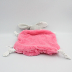 Doudou plat lapin plume rose framboise Lapinou KALOO