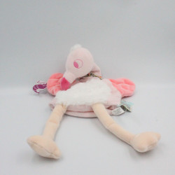 Doudou plat marionnette flamand rose Nopnop KALOO